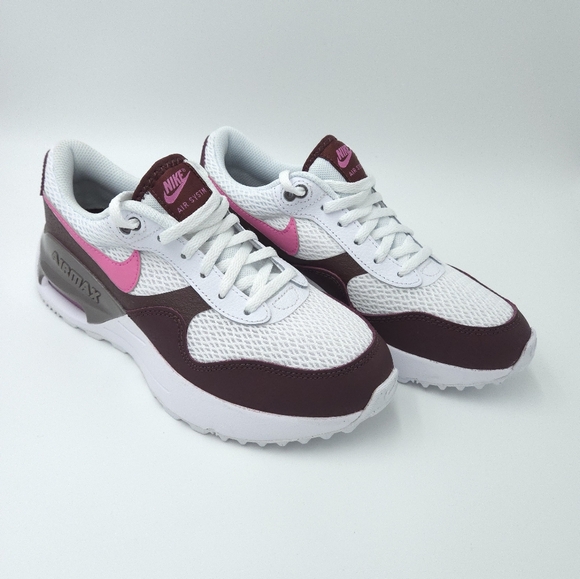 AIR MAX SYSTM (GS) White/Burgandy/Pink  Kids Shoes   DQ0284 116 - Picture 8 of 9